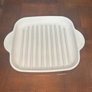Corningware White Oven Roasting and Microwave Grill  Bacon Rack Plate